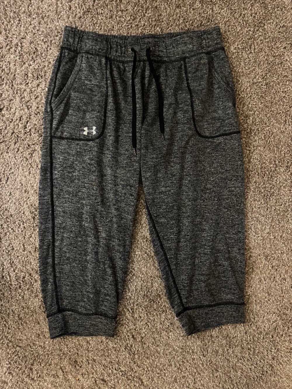 Under Armour Women's Gray Heather Capri Joggers